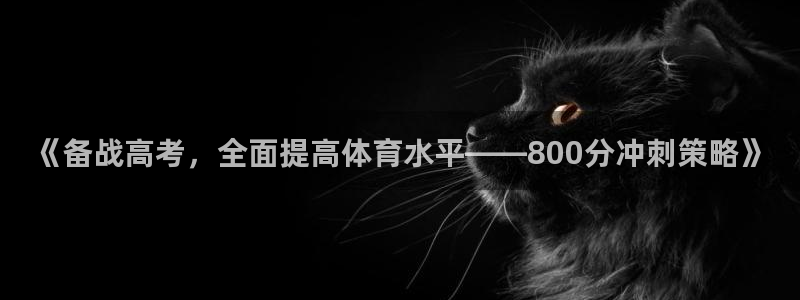 《备战高考，全面提高体育水平——800分冲刺策略》