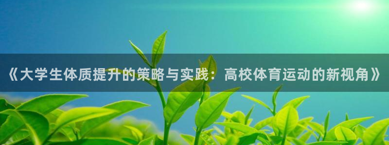 大连鲸鱼咖啡：《大学生体质提升的策略与实践：高校体育运动的新视角》